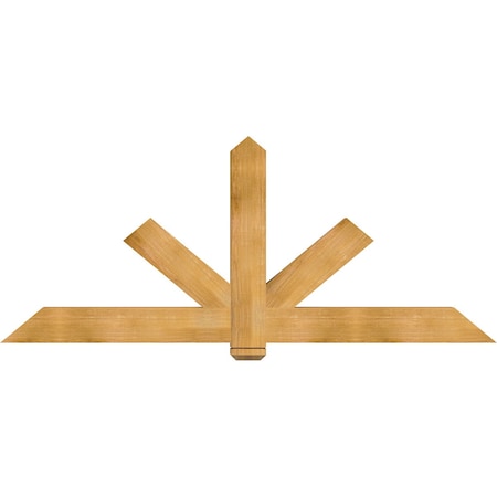 Ekena Millwork Kennewick Rough Sawn Timber Gable Bracket, Western Red Cedar, 84"W x 35"H x 4"D x 6"F, 10/12 Pitch GBW084X35X0406KEN00RWR